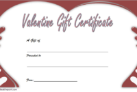 Valentine Gift Certificate Template Free Editable 1