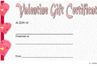 Valentine Gift Certificate Template Free Editable 2