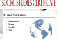 10 Social Studies Certificate Templates FREE Download by Two Package