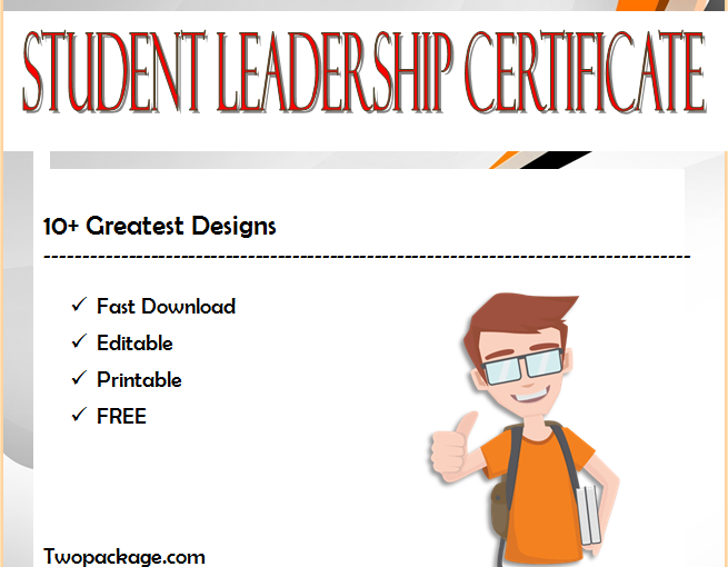 Student Leadership Certificate Template FREE [10+ Ideas]