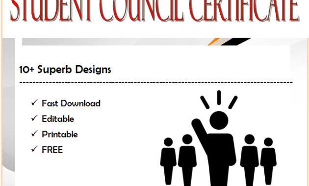 student council certificates printable, student council certificate template free, free student council certificate, student council award certificate template, certificate for student council, council tax student certificate imperial