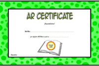 Accelerated Reader Word Count Certificate Template FREE