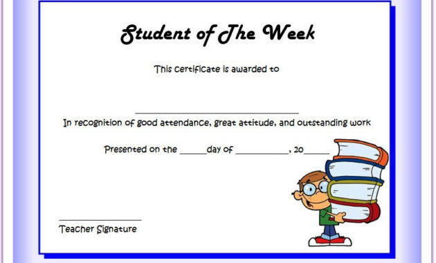 student of the week certificate printable, student of the week certificate editable, student of the week certificate template, student of the week certificate clipart, certificate for student of the week