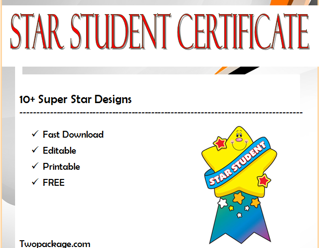 FREE 10+ Super Star Student Certificate Templates