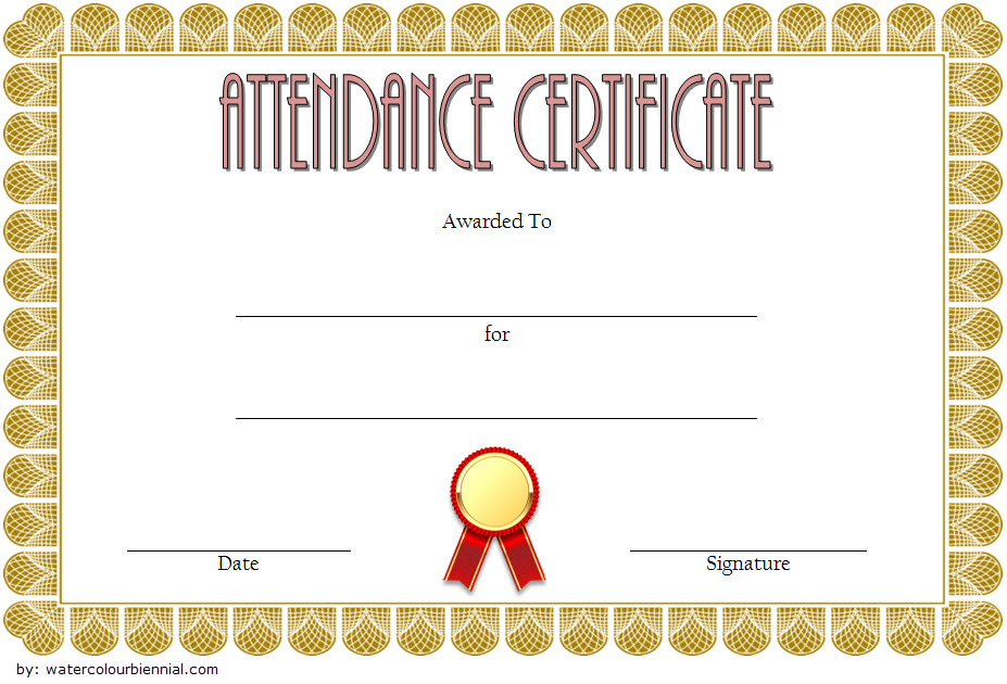 Free Perfect Attendance Certificate Word Template [2021 Updated Designs]