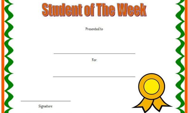 student of the week certificate printable, student of the week certificate editable, student of the week certificate template, student of the week certificate clipart, certificate for student of the week