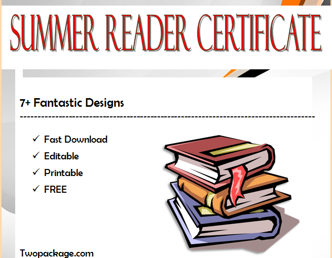 7+ Fantastic Summer Reading Certificate Templates FREE