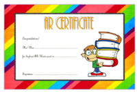 Funny Accelerated Reader Word Count Certificate Template