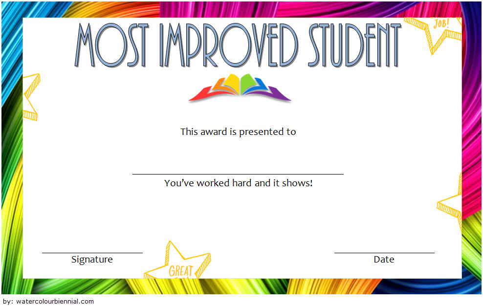 Most Improved Certificate Template from twopackage.com