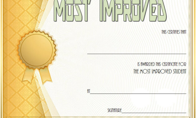 certificate for most improved student, most improved student certificate, most improved student award certificate, free printable most improved student certificates