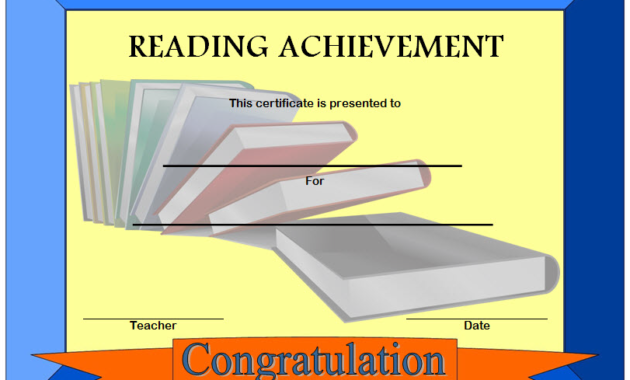 reading achievement certificate template, printable reading certificates achievement, certificate for reading achievement, reading achievement award certificates, editable reading award certificates