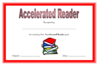 Simple Red Accelerated Reader Certificate FREE Printable