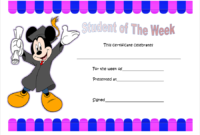 Student of The Week Certificate Printable FREE (Funny Purple)