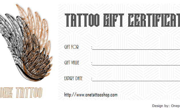 tattoo gift certificate template free, tattoo shop gift certificate template, tattoo gift voucher template, blank tattoo voucher, editable tattoo voucher template