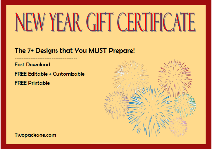 Amazing 7+ Happy New Year Certificate Templates Free Download