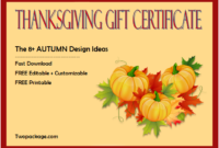 8+ Thanksgiving Gift Certificate Templates Free (Microsoft Word) by Two Package
