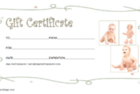 Baby Photoshoot Gift Certificate Template FREE Printable