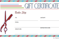 Barber Gift Voucher Template FREE Printable 2