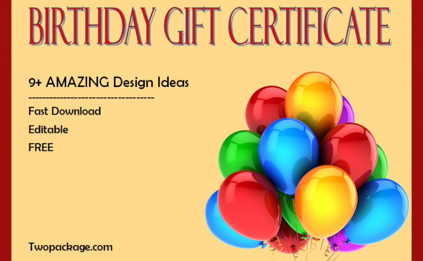 Birthday Gift Certificate Template Free (2022 Printable)