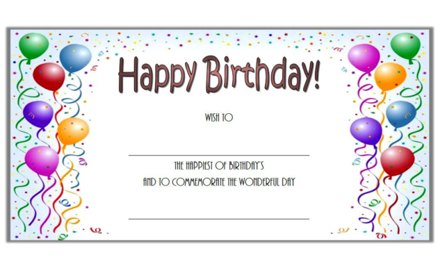 Free Customizable Birthday Certificate Template