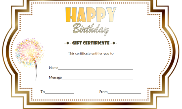 Birthday Gift Certificate Template Free Printable (Vintage); happy birthday gift certificate template, birthday gift certificate template microsoft word, birthday gift voucher printable, happy birthday gift voucher