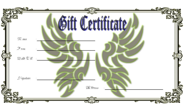 tattoo gift certificate template free, tattoo shop gift certificate template, tattoo gift voucher template, blank tattoo voucher, editable tattoo voucher template