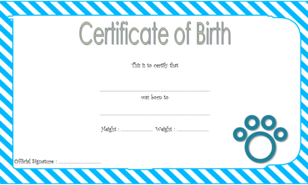 cat birth certificate template, cat birth certificate free printable, kitten birth certificate template, birth certificate template for cat, pet birth certificate template
