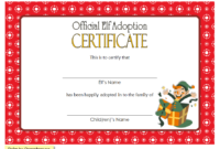 Elf Adoption Certificate Free Printable Template (Christmas Theme)