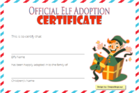 Elf on The Shelf Adoption Certificate Printable FREE 2