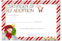 Elf on The Shelf Adoption Certificate Printable FREE 3