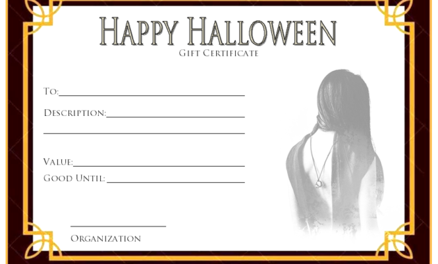 halloween gift certificate template, halloween gift certificates, halloween certificate template