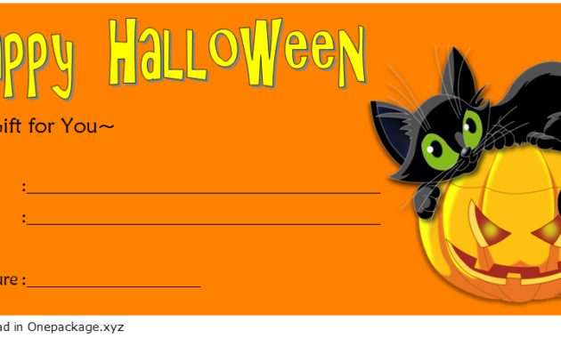 halloween gift certificate template, halloween gift certificates, halloween certificate template