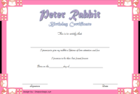 Free Peter Rabbit Birth Certificate Template (1st Design)