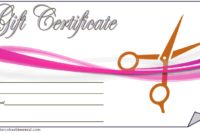 Hair Salon Gift Certificate Template Free Printable 1
