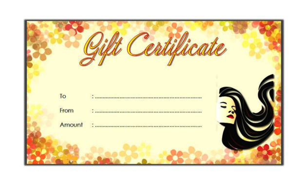 salon gift certificate template free printable, salon gift voucher template, beauty salon gift certificate template free