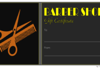 Haircut Gift Certificate Template Free Printable 2