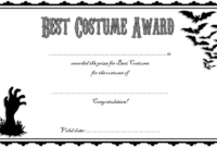 Halloween Costume Certificate Template FREE Printable 1