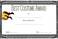 Halloween Costume Certificate Template FREE Printable 4