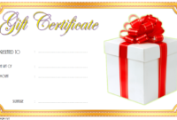 Happy New Year Gift Certificate Template FREE Download (Gold)