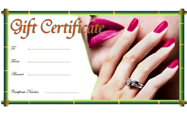 free printable manicure gift certificate template, pedicure gift certificate template free, nail salon gift certificate template free, manicure gift certificate template free