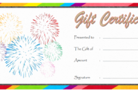 New Year Gift Certificate Template FREE Printable (Rainbow Design)