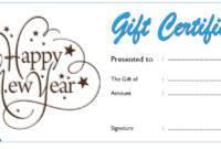 New Year Gift Voucher Template FREE (Elegant Blue Certificate Style)