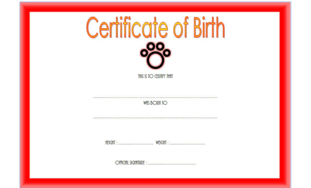 cat birth certificate template, cat birth certificate free printable, kitten birth certificate template, birth certificate template for cat, pet birth certificate template