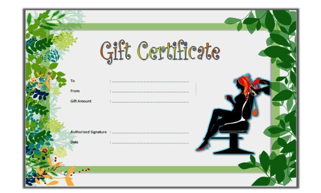 salon gift certificate template free printable, salon gift voucher template, beauty salon gift certificate template free