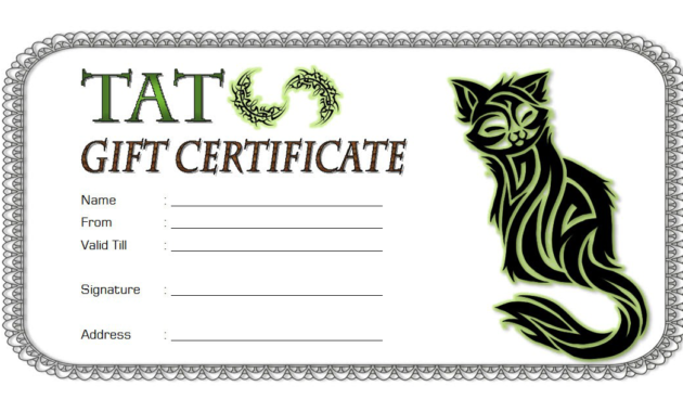 tattoo gift certificate template free, tattoo shop gift certificate template, tattoo gift voucher template, blank tattoo voucher, editable tattoo voucher template