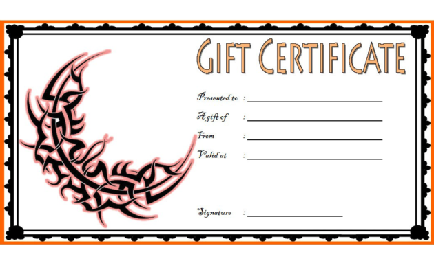 tattoo gift certificate template free, tattoo shop gift certificate template, tattoo gift voucher template, blank tattoo voucher, editable tattoo voucher template