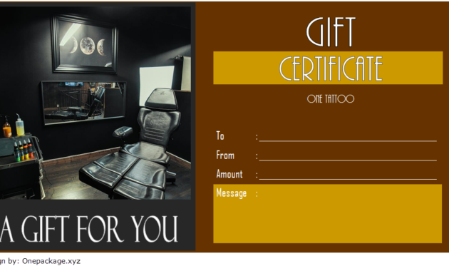 tattoo gift certificate template free, tattoo shop gift certificate template, tattoo gift voucher template, blank tattoo voucher, editable tattoo voucher template