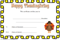 Thanksgiving Gift Certificate Template Free 2 (Microsoft Word)