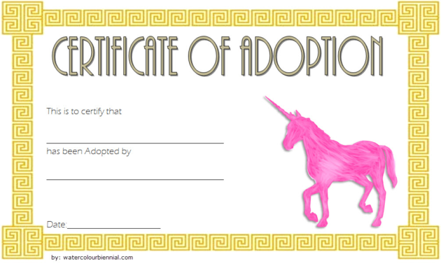 unicorn adoption certificate free printable, unicorn adoption certificate printable, free printable unicorn adoption certificate