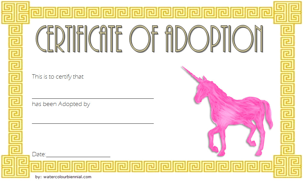 Unicorn Adoption Certificate Free Printable 7+ Designs